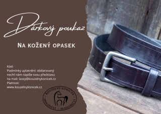 Dárkový poukaz na opasek